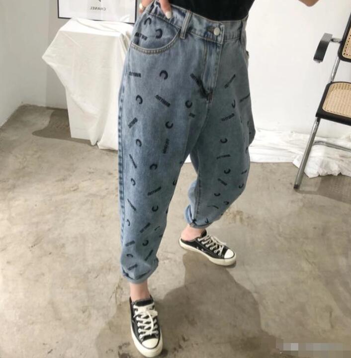牛仔哈伦裤