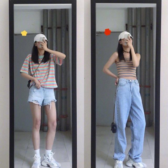 小吊带 牛仔裤